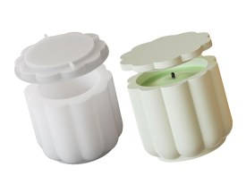 Molde silicona alhajero floral ondas con tapa 